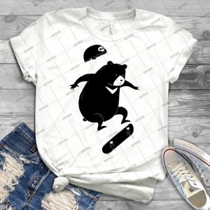 Extreme Bear 42 - Vintage Men's Shirt Tshirt For Women Classic Handmade Shirt Retro Graphic Tee