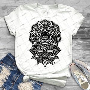 Eye Of God Flower Mandala 70 - Vintage Men's Shirt Tshirt For Women Classic Handmade Shirt Retro Graphic Tee