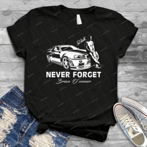 Fast 8-Never Forget Paul Walker - Gift Idea Shirt For Men Tee For Women Classic Retro Vintage Graphic T-Shirt