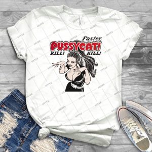 Faster Pussycat Kill Kill - Vintage Men's Shirt Tshirt For Women Classic Handmade Shirt Retro Graphic Tee