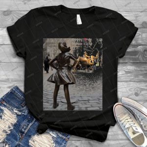 Fearless Girl Statue - Vintage Men's Shirt Tshirt For Women Classic Handmade Shirt Retro Graphic Tee