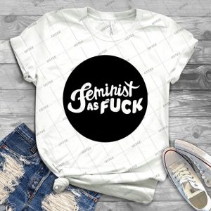 Feminist As Fuck - Vintage Men's Shirt Tshirt For Women Classic Handmade Shirt Retro Graphic Tee
