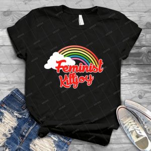 Feminist Killjoy Retro Rainbow 70 - Vintage Men's Shirt Tshirt For Women Classic Handmade Shirt Retro Graphic Tee