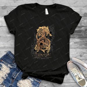 Fenrir- The Nordic Monster Wolf - Best Unisex Trending Handmade T-shirt Gift Idea For Men T-shirt For Woman