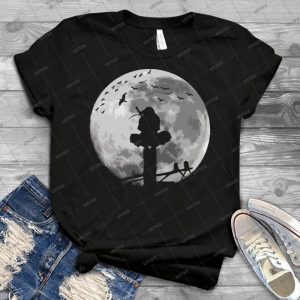 Fighter On The Moon - Gift Idea Shirt For Men Tee For Women Classic Retro Vintage Graphic T-Shirt