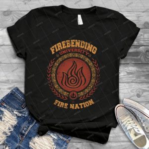 Firebending University 73 - Vintage Men's Shirt Tshirt For Women Classic Handmade Shirt Retro Graphic Tee
