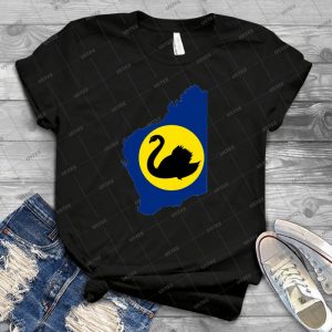 Flag Map Of Western Australia 35 - Vintage Men's Shirt Tshirt For Women Classic Handmade Shirt Retro Graphic Tee