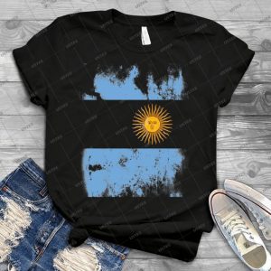 Flag Of Argentina 86 - Vintage Men's Shirt Tshirt For Women Classic Handmade Shirt Retro Graphic Tee