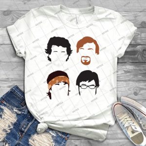 Flight Of The Conchords Silly-Ettes- 4-Up - Vintage Men's Shirt Tshirt For Women Classic Handmade Shirt Retro Graphic Tee