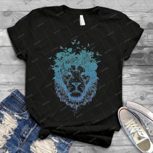 Floral Lion 28 - Vintage Men's Shirt Tshirt For Women Classic Handmade Shirt Retro Graphic Tee