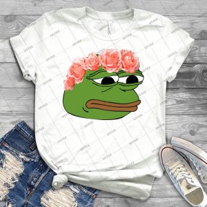 Flower Crown Pepe Frog - Gift Idea Shirt For Men Tee For Women Classic Retro Vintage Graphic T-Shirt