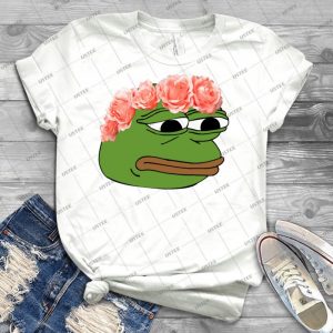 Flower Crown Pepe Frog 10 - Trending Shirt For Women Vintage Retro Tee For Men Kid's T-Shirt Handmade Shirt