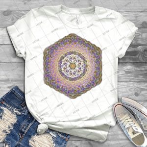 Flower Of Life Rainbow Mandala 62 - Trending Shirt For Women Vintage Retro Tee For Men Kid's T-Shirt Handmade Shirt