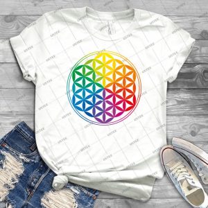 Flower Of Life Sacred Geometry Yoga 28 - Trending Shirt For Women Vintage Retro Tee For Men Kid's T-Shirt Handmade Shirt