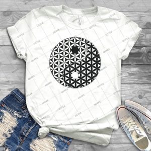 Flower Of Life Space Time Yin Yang 69 - Trending Shirt For Women Vintage Retro Tee For Men Kid's T-Shirt Handmade Shirt
