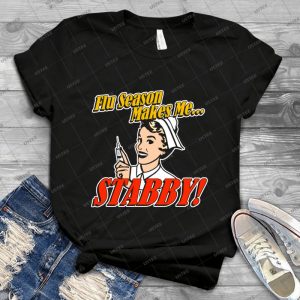 Flu Season Makes Me Stabby - Gift Idea Shirt For Men Tee For Women Classic Retro Vintage Graphic T-Shirt