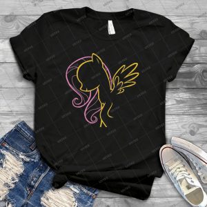Fluttershy Outline 4 - Gift Idea Shirt For Men Tee For Women Classic Retro Vintage Graphic T-Shirt