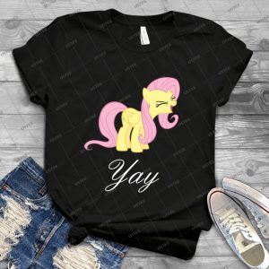 Fluttershy Yay - Vintage Men's Shirt Tshirt For Women Classic Handmade Shirt Retro Graphic Tee