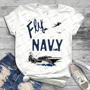 Fly Navy 17 - Vintage Men's Shirt Tshirt For Women Classic Handmade Shirt Retro Graphic Tee