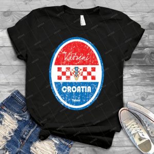 Football-croatia - Distressed - - Vintage Men's Shirt Tshirt For Women Classic Handmade Shirt Retro Graphic Tee