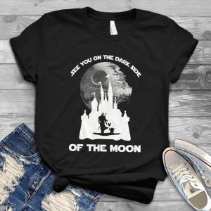 For Baby Yoda And The Mandalorian In Starr Waars See You On The Dark Side Of The Moon Kids Shirt Men’s Shirt Diisneey Death Star Handmade Shirt