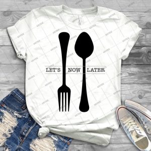 Fork Now Spoon Later - Vintage Men's Shirt Tshirt For Women Classic Handmade Shirt Retro Graphic Tee