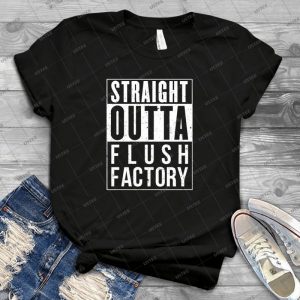 Fortnite Battle Royale-Straight Outta Flush Factory - Gift Idea Shirt For Men Tee For Women Classic Retro Vintage Graphic T-Shirt