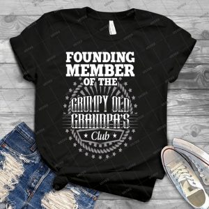Founding Member Of The Grumpy Old Grandpa S Club 95 - Trending Shirt For Women Vintage Retro Tee For Men Kid's T-Shirt Handmade Shirt