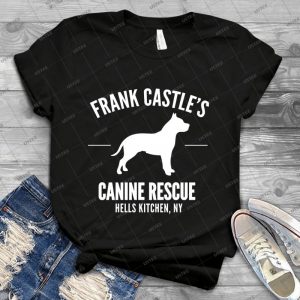 Frank Castle-dog Rescue - Vintage Men's Shirt Tshirt For Women Classic Handmade Shirt Retro Graphic Tee