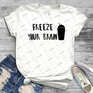Freeze Your Brain- Heathers - Vintage Men's Shirt Tshirt For Women Classic Handmade Shirt Retro Graphic Tee