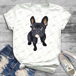French Bulldog 75 - Vintage Men's Shirt Tshirt For Women Classic Handmade Shirt Retro Graphic Tee