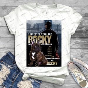 French Bulldog Art - Rocky Movie Poster 79 - Gift Idea Shirt For Men Tee For Women Classic Retro Vintage Graphic T-Shirt