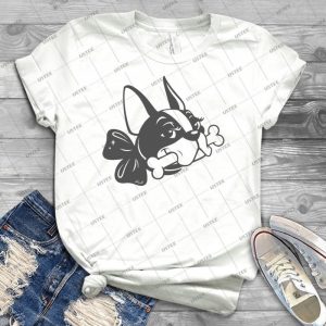 French Bulldog Cherry BW 33 - Gift Idea Shirt For Men Tee For Women Classic Retro Vintage Graphic T-Shirt