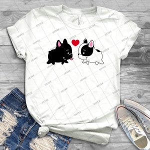 Frenchies In Love 36 - Gift Idea Shirt For Men Tee For Women Classic Retro Vintage Graphic T-Shirt