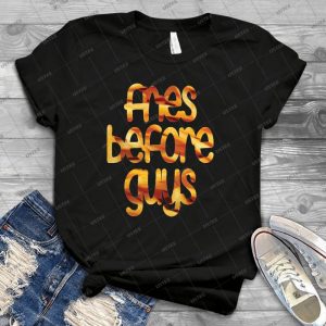 Fries Before Guys - Vintage Men's Shirt Tshirt For Women Classic Handmade Shirt Retro Graphic Tee