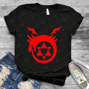 Fullmetal Alchemist Uroboro [red] - Vintage Men's Shirt Tshirt For Women Classic Handmade Shirt Retro Graphic Tee