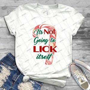 Funny Christmas Candy Cane - It S Not Going To Lick Itself - Gift Idea Shirt For Men Tee For Women Classic Retro Vintage Graphic T-Shirt