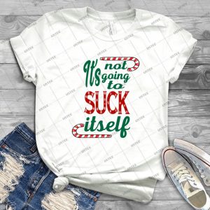 Funny Christmas Candy Cane - It S Not Going To Suck Itself - Gift Idea Shirt For Men Tee For Women Classic Retro Vintage Graphic T-Shirt