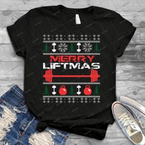 Funny Christmas Gift Ugly Merry Liftmass Ideas - Best Unisex Trending Handmade T-shirt Gift Idea For Men T-shirt For Woman