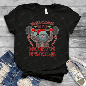 Funny Christmas Santa Claus North Swole Weightlifter - Best Unisex Trending Handmade T-shirt Gift Idea For Men T-shirt For Woman