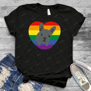 Gay Pride, French Bulldog Design 42 - Gift Idea Shirt For Men Tee For Women Classic Retro Vintage Graphic T-Shirt