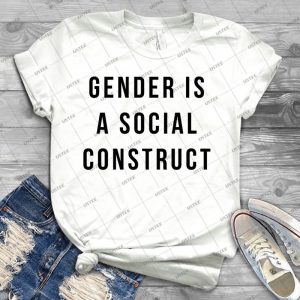 Gender Is A Social Construct-Black Text - Best Unisex Trending Handmade T-shirt Gift Idea For Men T-shirt For Woman