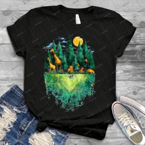 Geo Forest 21 - Vintage Men's Shirt Tshirt For Women Classic Handmade Shirt Retro Graphic Tee