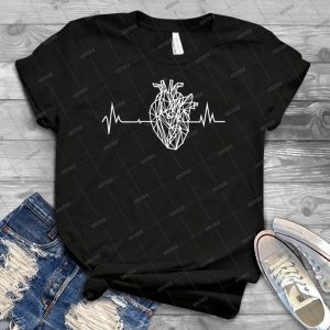 Geometric Anatomical Heartbeat 89 - Best Unisex Trending Handmade T-shirt Gift Idea For Men T-shirt For Woman