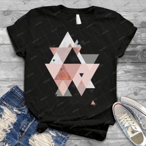 Geometric Compilation In Rose Gold And Blush Pink - Best Unisex Trending Handmade T-shirt Gift Idea For Men T-shirt For Woman