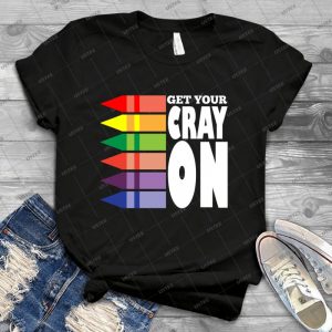 Get Your Crayon T Shirt - Vintage Men's Shirt Tshirt For Women Classic Handmade Shirt Retro Graphic Tee