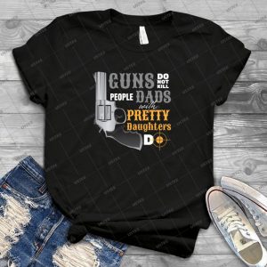 Gewehre Tã¶ten Nicht Leute, Vã¤ter Mit Hã¼bschen Tã¶chtern Tun - Vintage Men's Shirt Tshirt For Women Classic Handmade Shirt Retro Graphic Tee