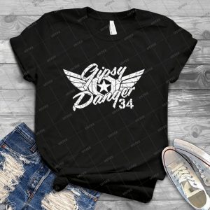 Gipsy Danger White Faded 44 - Vintage Men's Shirt Tshirt For Women Classic Handmade Shirt Retro Graphic Tee