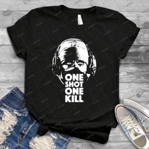 Glaz- One Shot One Kill 60 - Gift Idea Shirt For Men Tee For Women Classic Retro Vintage Graphic T-Shirt