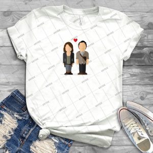 Glenn & Maggie Twd 27 - Vintage Men's Shirt Tshirt For Women Classic Handmade Shirt Retro Graphic Tee